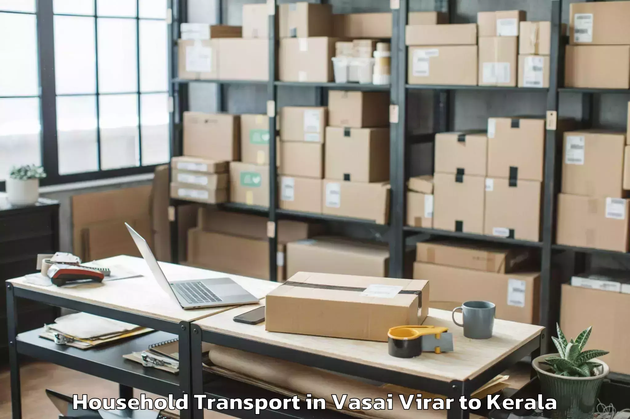 Easy Vasai Virar to Valavoor Household Transport Booking